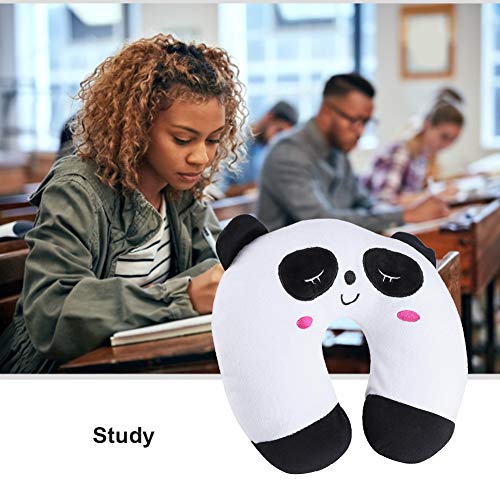 Almohada de Viaje con Forma de Animales dormidos Cojín de Descanso para el Cuello Cojín de Almohada en U para Tren de automóvil Soporte de avión, mentón y Cuello para niños Adultos(Panda)