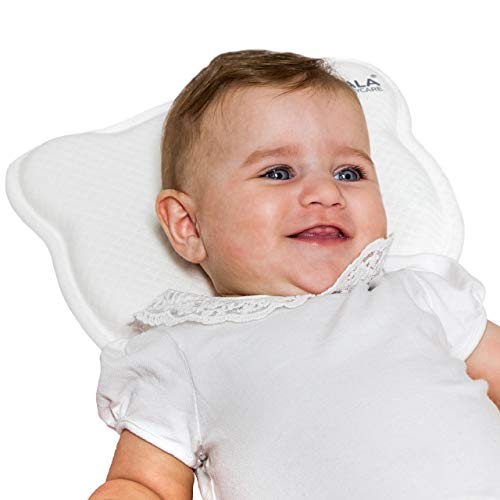 Almohada para bebés para Ayudar a prevenir y Tratar la plagiocefalia, de Funda Extraible (con Dos Fundas) Hecha de Memory Foam