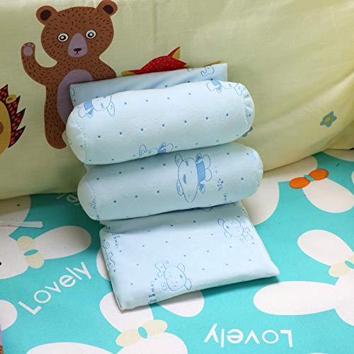 Almohada transpirable para bebé, para cuna de viaje(blue), Baby Pillow 11 * 6.7 * 0.8in, Almohada para dormir para bebés para corregir y ajustar la postura para dormir del bebé