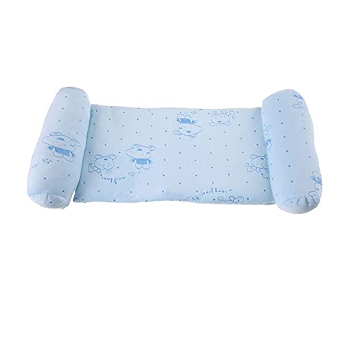 Almohada transpirable para bebé, para cuna de viaje(blue), Baby Pillow 11 * 6.7 * 0.8in, Almohada para dormir para bebés para corregir y ajustar la postura para dormir del bebé