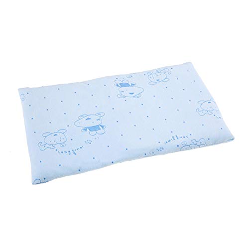 Almohada transpirable para bebé, para cuna de viaje(blue), Baby Pillow 11 * 6.7 * 0.8in, Almohada para dormir para bebés para corregir y ajustar la postura para dormir del bebé