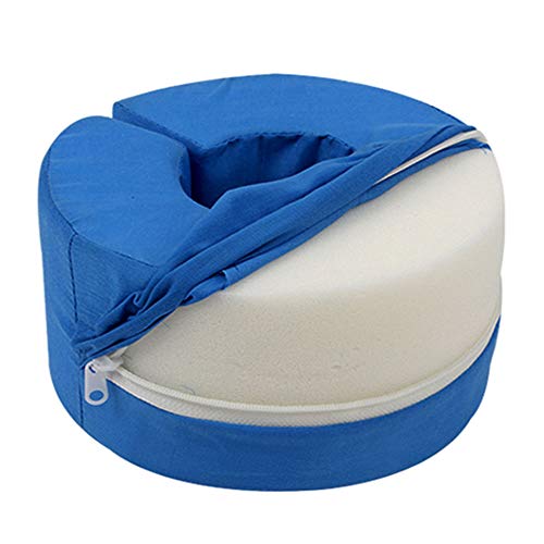 Almohadilla Protectora del Cojín con Soporte para El Talón Y El Tobillo (1 Par), Almohadilla De Apoyo para Elevador De Manos O Pies, Descanso para Aliviar La Presión De Llagas Y Úlceras,Blue