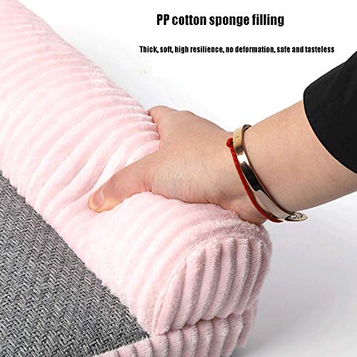 Almohadillas De Cama Para Perros Grandes De Lujo Espuma Viscoelástica Sólida De 4 Cm De Rebote Lento De Alta Elasticidad Almohadilla Para Jaulas Para Perros Desmontable Y Lavable Para Mascotas,Pink-S