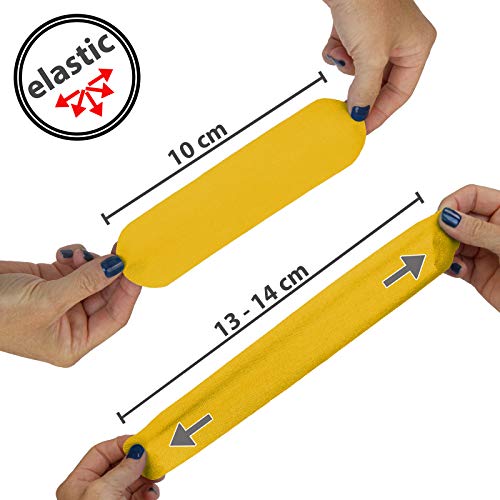 ALPIDEX Cinta Kinesiología Tape 5 m x 5 cm Cinta Muscular E- Book Ejemplos Aplicación, Color:amarillo, Cantidad:1 rollo