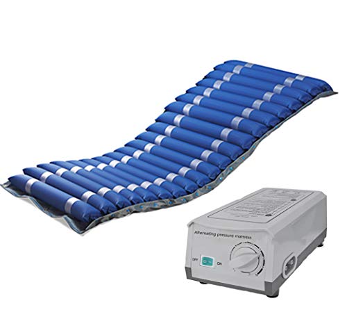 Alternating Pressure Pad con 20 canales for Ulcers & Bed Sores - Súper Silencioso Pump and Topper Included, Airbag desmontable Colchón inflable Capacidad 140 Kg