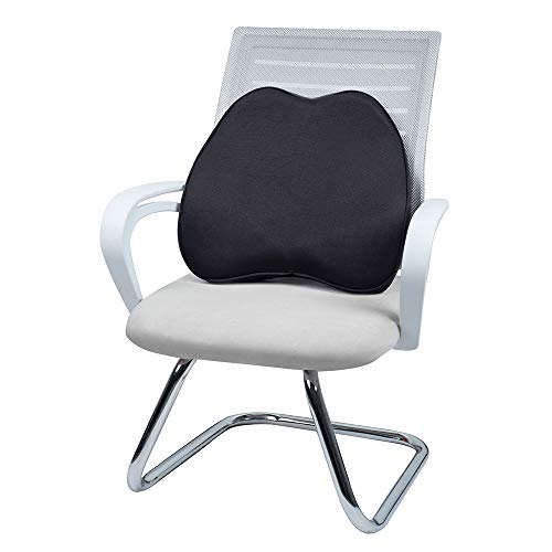 Amazon Basics - Almohada viscoelástica con apoyo lumbar, negra