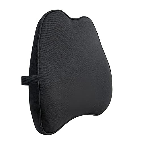 Amazon Basics - Almohada viscoelástica con apoyo lumbar, negra