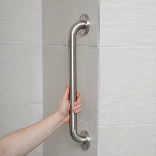 Amazon Basics - Barra de agarre para baño de discapacitados, 121,9 cm de largo, 3,18 cm de diámetro