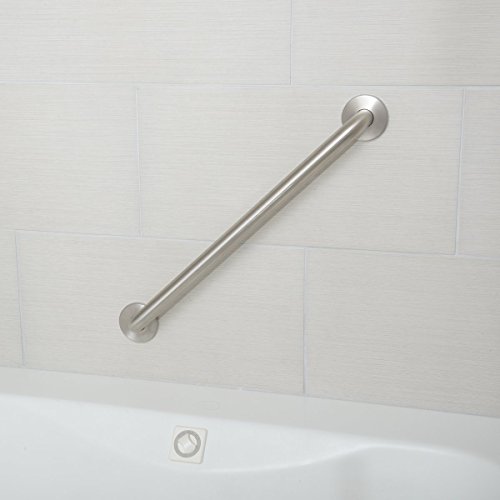 Amazon Basics - Barra de agarre para baño de discapacitados, 121,9 cm de largo, 3,18 cm de diámetro