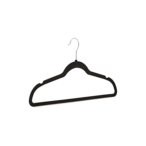 Amazon Basics - Perchas de terciopelo para trajes - Paquete de 50, Negro