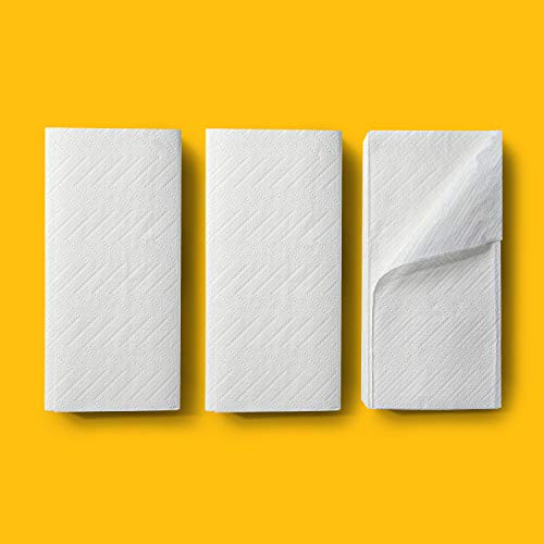 AmazonCommercial – Toallitas de papel prémium de 2 capas de celulosa pura plegadas en zigzag, 20 packs, 2600 hojas