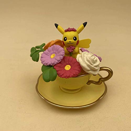 Ambattery S Modelo S De Acción,Small Pet Q Version Beautiful Flower Pika Person Zoroa Nine Tails Teacup Elf Box Egg Figure-Nine Tails Teacup Elf