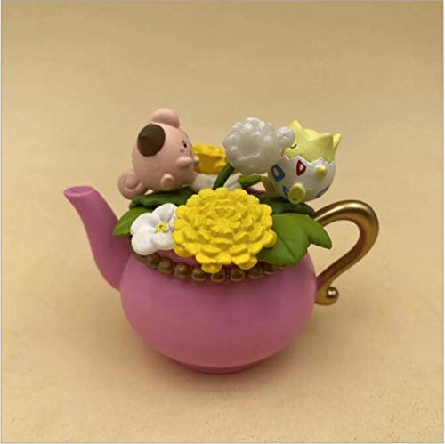 Ambattery S Modelo S De Acción,Small Pet Q Version Beautiful Flower Pika Person Zoroa Nine Tails Teacup Elf Box Egg Figure-Nine Tails Teacup Elf