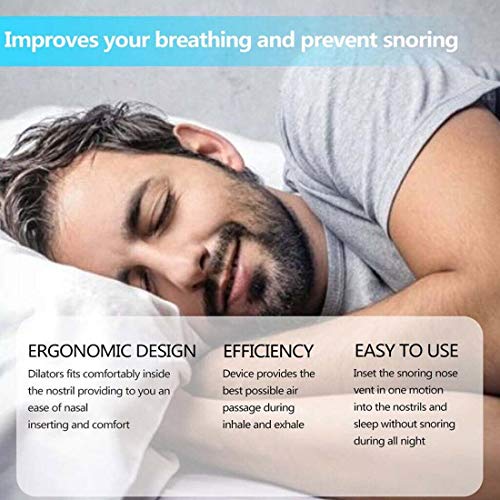 Amzaqe Anti-snoring El Dispositivo electrónico Anti-ronquido Mini CPAP para la apnea del sueño Detiene el ronquido Ayuda a Dejar de Fumar Blue