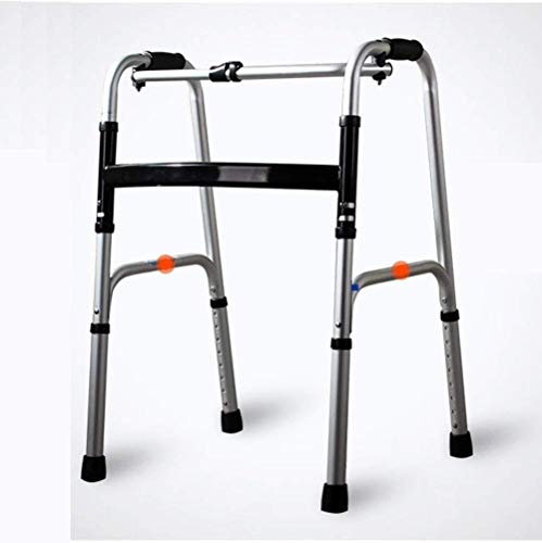 Andador para Ancianos Walker, Ligero, plegable, peatonal, ajustable, conducción, médico, aluminio, caminante, persona discapacitada, muletas, equipo médico mayor, cinturón, polea, con, cojín, masaje