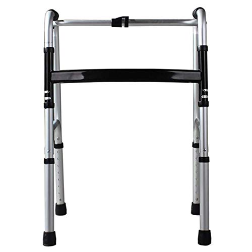 Andador para Ancianos Walker, Ligero, plegable, peatonal, ajustable, conducción, médico, aluminio, caminante, persona discapacitada, muletas, equipo médico mayor, cinturón, polea, con, cojín, masaje