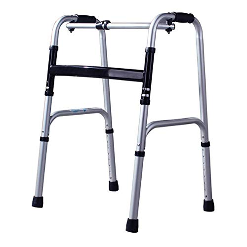 Andador para Ancianos Walker, Ligero, plegable, peatonal, ajustable, conducción, médico, aluminio, caminante, persona discapacitada, muletas, equipo médico mayor, cinturón, polea, con, cojín, masaje