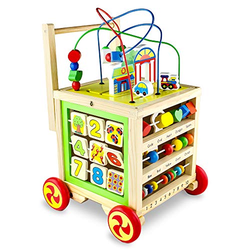 Andadore Bebe Juguetes de Madera Correpasillos Carrito Bebe Juegos Educativos Regalos Originales Bebes Niña Niño 1+ Año