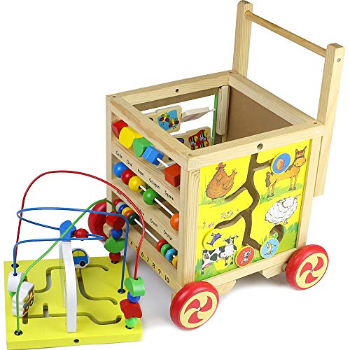 Andadore Bebe Juguetes de Madera Correpasillos Carrito Bebe Juegos Educativos Regalos Originales Bebes Niña Niño 1+ Año