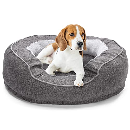 Anipark Cama para Perros, Cama Ortopédica de Espuma con Memoria para Perros/Gatos Pequeños/Medianos, con Funda extraíble y Lavable y Fondo Antideslizante - Gris