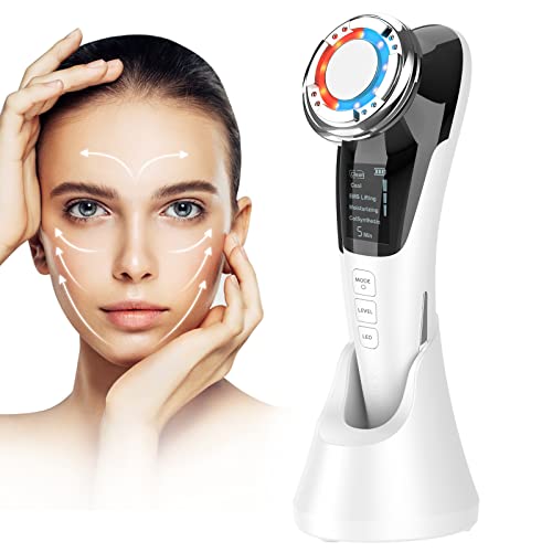 ANLAN Masajeador Facial Instrumento Multifuncional con Frío Calor Fototerapia Roja y Azul para Antiarrugas, Anti-envejecimiento, Limpieza Profunda, Cuidado Facial