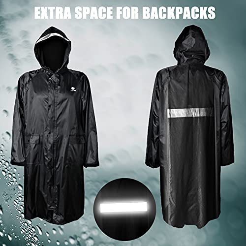 Anyoo Unisex Rain Coat Senderismo Impermeable Empaquetado Impermeable Largo