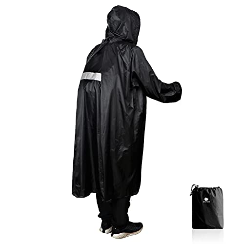 Anyoo Unisex Rain Coat Senderismo Impermeable Empaquetado Impermeable Largo