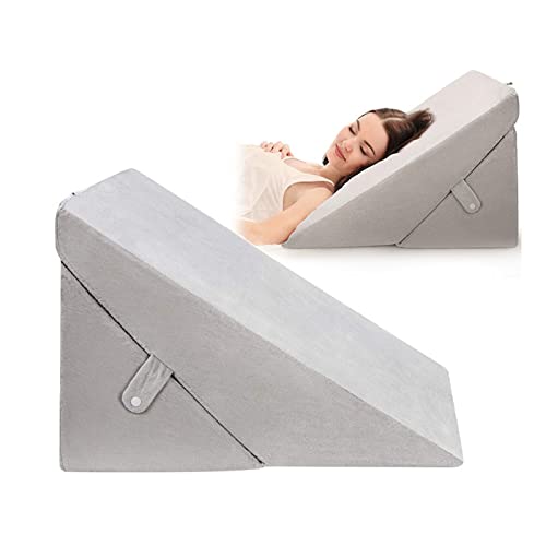 ANYURAN Adjustable Height Triangle Pillow, Memory Foam Bed Wedge Pillow Legs and Back Support, for Acid Reflux, Anti Snoring, Heartburn, Reading