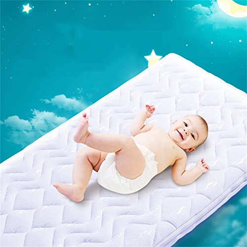 ANYURAN Colchones de Cuna, Protector de colchón hipoalergénico para Cuna, Impermeable, colchón de Apoyo para bebés y niños pequeños para Cuna, Muebles de guardería,110x60cmx4cm