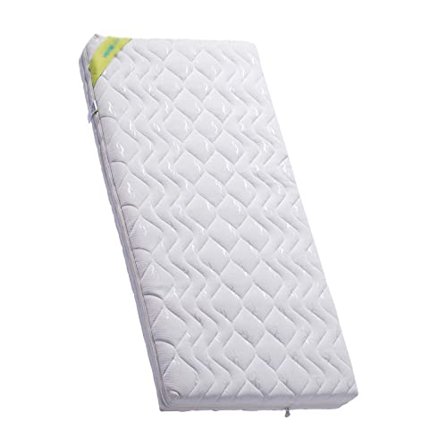 ANYURAN Colchones de Cuna, Protector de colchón hipoalergénico para Cuna, Impermeable, colchón de Apoyo para bebés y niños pequeños para Cuna, Muebles de guardería,110x60cmx4cm