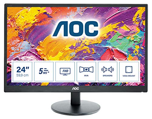 AOC Monitor M2470SWH - 24" Full HD, 60 Hz, MVA, VESA, 1920x1080, 250 cd/m, D-SUB, HDMI 2x1.4