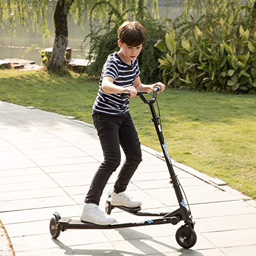 AOODIL Scooter abatible Plegable de 3 Ruedas para niños Tri Slider Kick Speeder Scooters Push Drifting con manija Ajustable para niños/niñas/niños