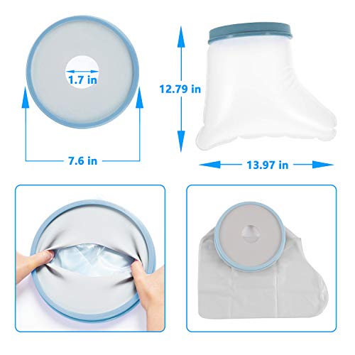 Aozzy Protector de yeso protección Impermeable de escayola para ducharse/bañarse mantenga el vendaje fundido seco (pie adulto)