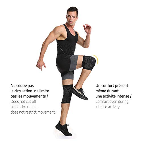 ARESFIIT - Rodillera médica de compresión para dolor de rodilla, diseñada para artrosis, problemas ligamentas, ideal para hombre y mujer, deporte, carreras en pies, tenis, musculación, mantenimiento