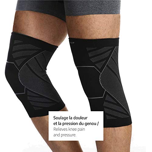 ARESFIIT - Rodillera médica de compresión para dolor de rodilla, diseñada para artrosis, problemas ligamentas, ideal para hombre y mujer, deporte, carreras en pies, tenis, musculación, mantenimiento