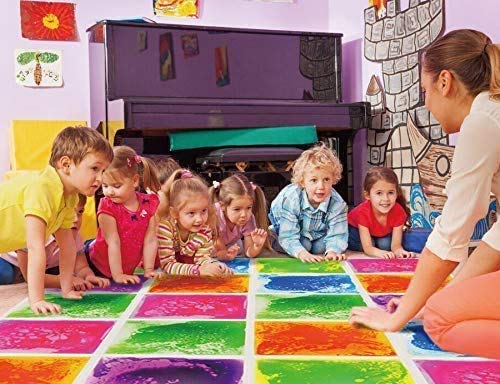 Art3d Azulejos de piso líquido sensorial para niños, niños pequeños, adolescentes, sala de juegos, piso de baile (30 x 30 cm, 9 unidades)