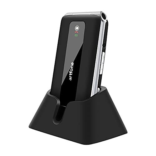 Artfone F20, telefono movil para Mayores, 2,4 Pulgadas teléfono móvil con botón Grande para Personas, teléfono móvil para Personas Mayores con botón SOS, batería de 1000 mAh