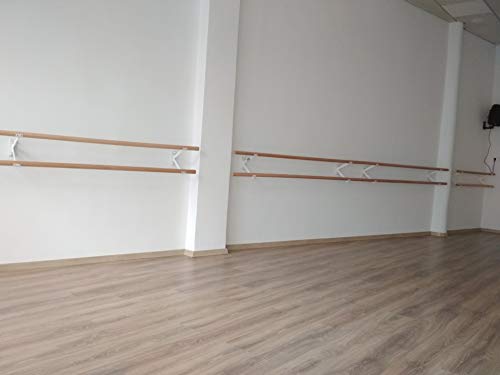 Artimex Barra de Ballet Doble con Soporte de Pared para Ballet, Danza, rehabilitación y Gimnasia, 2,5 m, código 113