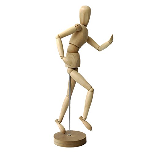 Artina Dalí - Muñeco Masculino/Maniquí Humano de Madera para Dibujo y Pintura - 20 cm - Modelo articulado