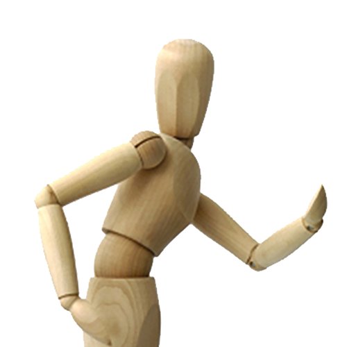 Artina Dalí - Muñeco Masculino/Maniquí Humano de Madera para Dibujo y Pintura - 20 cm - Modelo articulado