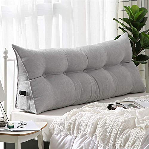 ASDFF Almohada Triangular cojín de Cama cojín cojín Triangular Cabeza de Cama Almohada Grande Respaldo Respaldo Cama Paquete Suave Respaldo de Cama Bolsa Suave Almohada Larga 100 * 50vm 7#