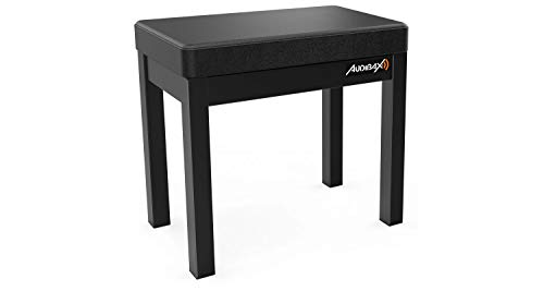 Audibax Banqueta para Piano con Espacio de Almacenamiento, Taburete Óptimo para Órgano Electrónico o Piano Eléctrico, Práctico para Guardar Partituras, Liviano Taburete de Piano Hecho en Aluminio