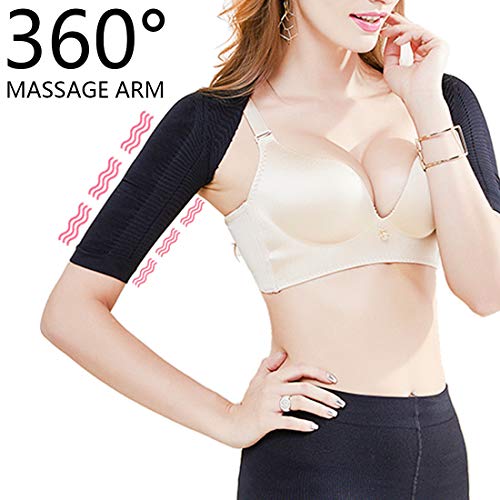 Auivguiv Moldeador De Brazos Mujer Adelgazante Control Shapers Posture Correction Cuerpo Hombro Posture Correcta (Negro, M)