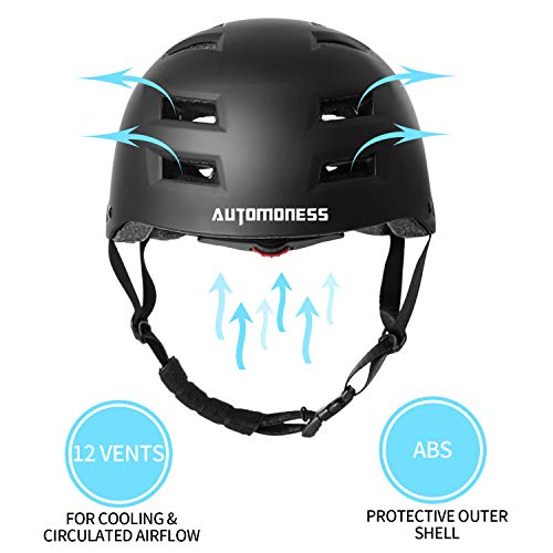 Automoness Casco Skate,Casco Bicicleta con CE Certifiacdo,Unisex Adultos Jovenes Ninos.Multi-Deporte para Ciclismo,Skate, Esquí, Patinaje,3 Tamaño