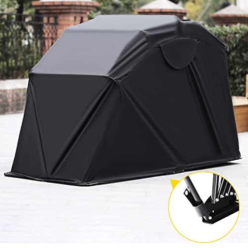 Autovictoria Motorcycle Shelter Refugio de Motocicleta Shed Strong Frame Moto Garaje Impermeable 270CMX105.5CMX155CM Cubierta de Moto Carpa Scooter Shelter