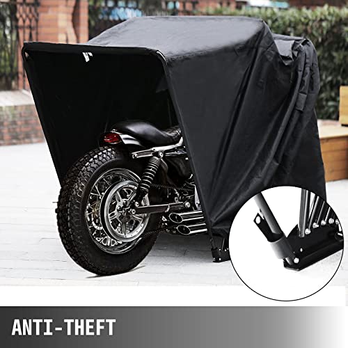 Autovictoria Motorcycle Shelter Refugio de Motocicleta Shed Strong Frame Moto Garaje Impermeable 270CMX105.5CMX155CM Cubierta de Moto Carpa Scooter Shelter