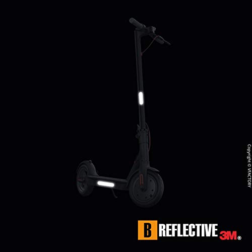 B REFLECTIVE 3M® E-Ride Standard™, Kit de Pegatinas Reflectantes de Color para 2 Scooters, Giróscopos y Otros Dispositivos personales de Movilidad motorizada, 3M Technology™, Blanco