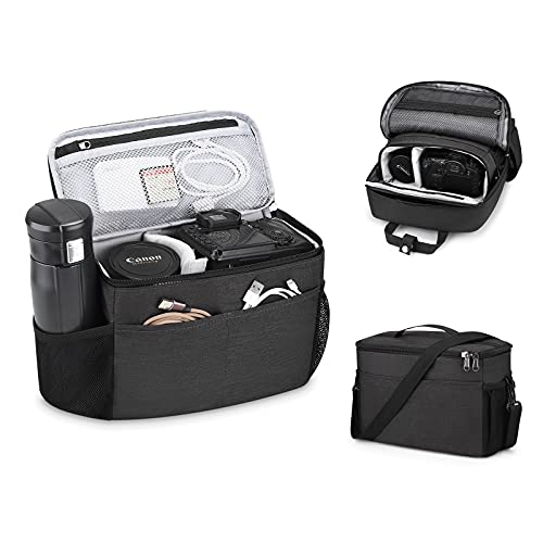 BAICLES Bolso Especial para cámara con Correa para el Hombro y Compartimentos extraíbles para Accesorios de cámara Digital, Bolso para cámara SLR, a Prueba de Golpes e Impermeable,26*13*18cm(L*W*H)