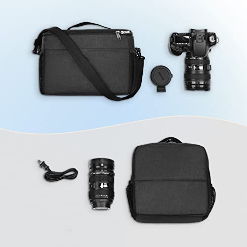 BAICLES Bolso Especial para cámara con Correa para el Hombro y Compartimentos extraíbles para Accesorios de cámara Digital, Bolso para cámara SLR, a Prueba de Golpes e Impermeable,26*13*18cm(L*W*H)