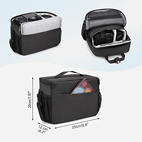 BAICLES Bolso Especial para cámara con Correa para el Hombro y Compartimentos extraíbles para Accesorios de cámara Digital, Bolso para cámara SLR, a Prueba de Golpes e Impermeable,26*13*18cm(L*W*H)